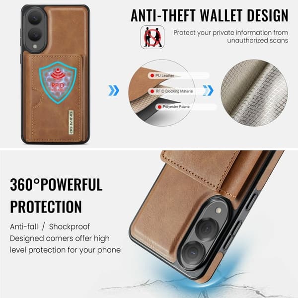 DG.MING M6 Series Mobilskal till Samsung Galaxy S25 Edge Magnetisk Brun