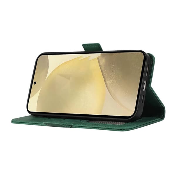 ABEEL Samsung Galaxy S25/S24 Plånboksfodral Konstläder RFID Grön