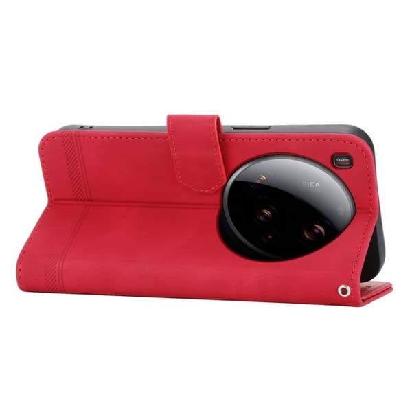 DIERFENG DF-03 för Xiaomi 15 Ultra Plånboksfodral Konstläder - Röd