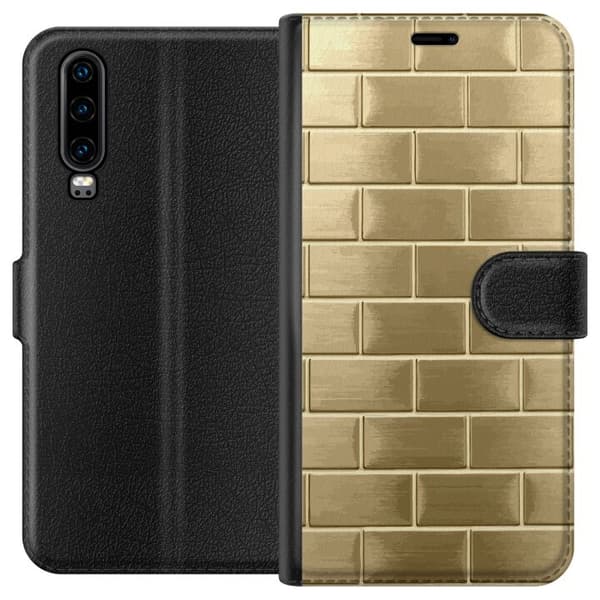 Pung-etui til Huawei P30 med Gyldne Mursten