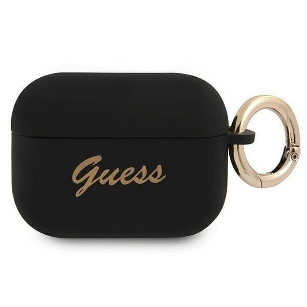 Guess Silicone Vintage Script Cover til AirPods Pro - Sort Black