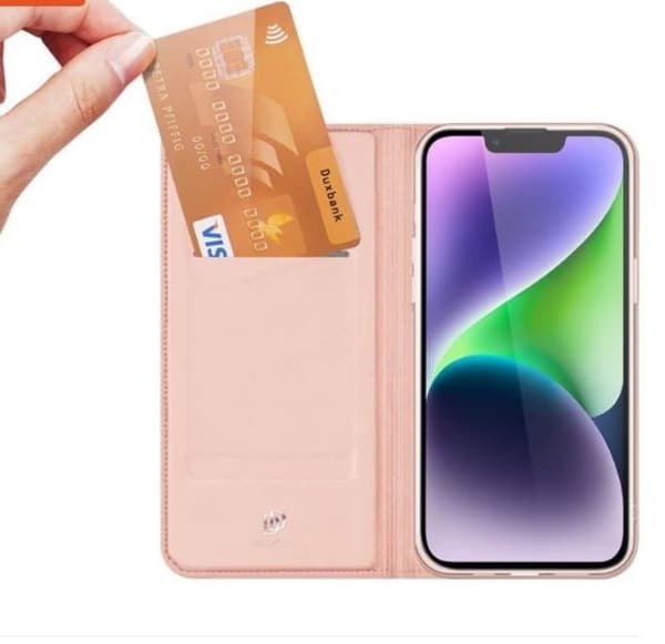 Dux Ducis iPhone 14 Plånboksfodral Skin Pro Series Folio Flip Rosa