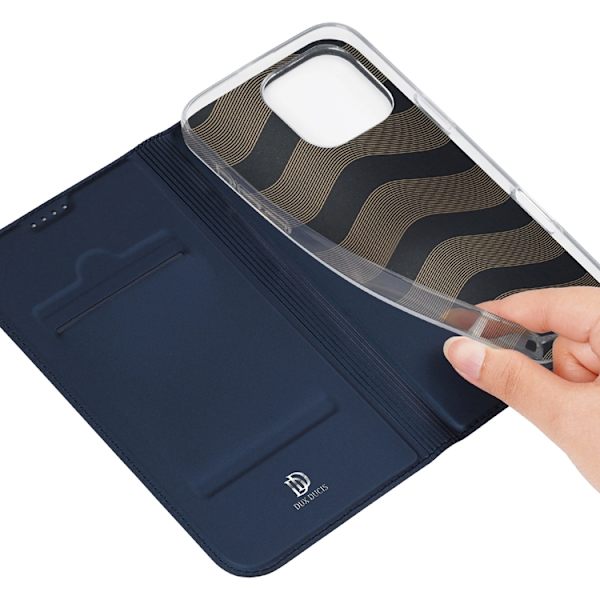 DUX DUCIS Skin Pro iPhone 16 Pro Max Plånboksfodral PU Läder - Blå Blå