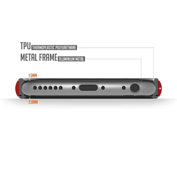 Verus Iron kofangeretui til Apple iPhone 6 (S) Plus (rød - sort) Svart