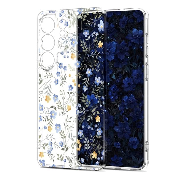 Tech-Protect Telefontaske Til Galaxy S26 Flexair - Forårsblomster Transparent