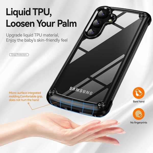 Mobilskal för Samsung Galaxy S26 Plus Stöttålig PC + TPU - Svart