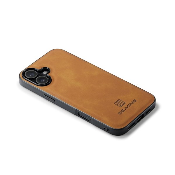 DG.MING Mobilskal till iPhone 17 PU Läder Hybrid - Brun
