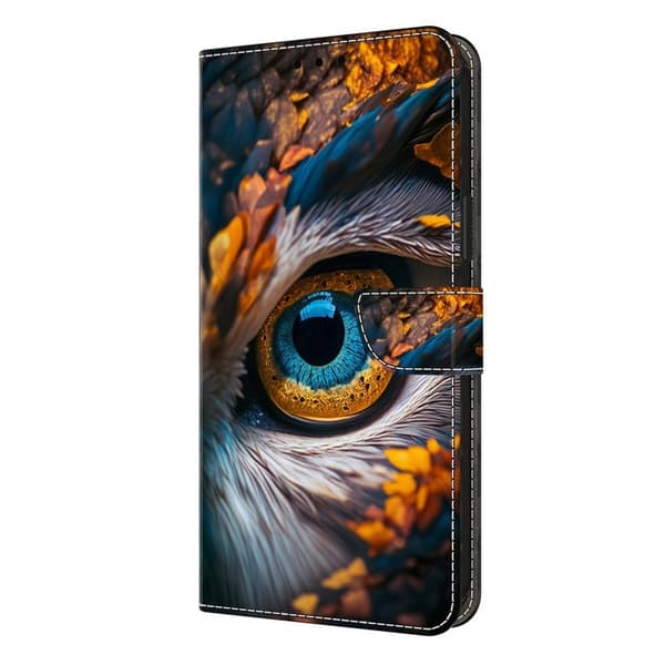Samsung Galaxy S26 Plus Plånboksfodral Konstläder Flip Ställ - Blå Ögon