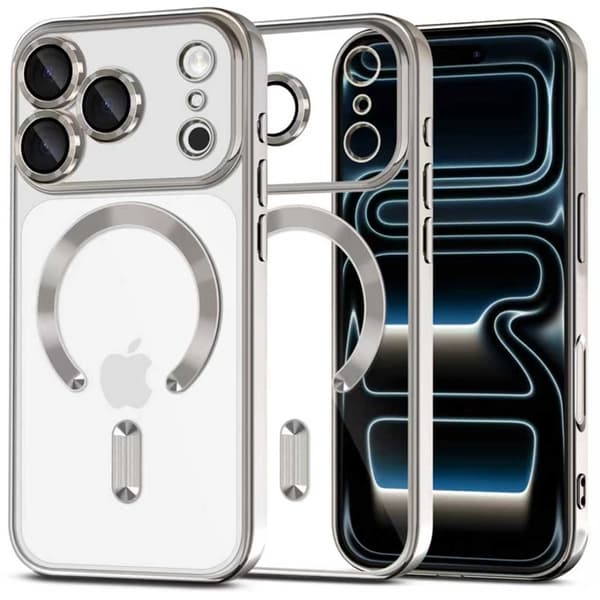 Tech-Protect telefontaske til iPhone 17 Pro Max Magsafe Flex - skinnende sølv Silver