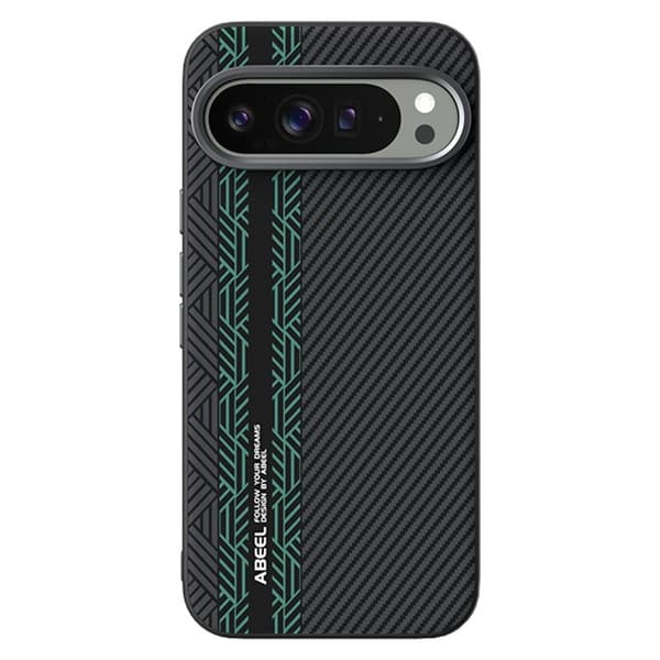 ABEEL Mobilskal till Google Pixel 10 Pro XL PC TPU Aluminium Läder - Textur 2