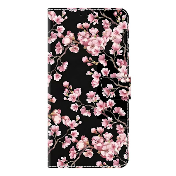 Samsung Galaxy S26 Plånboksfodral Fällbart Ställ Konstläder - Persika Blomma