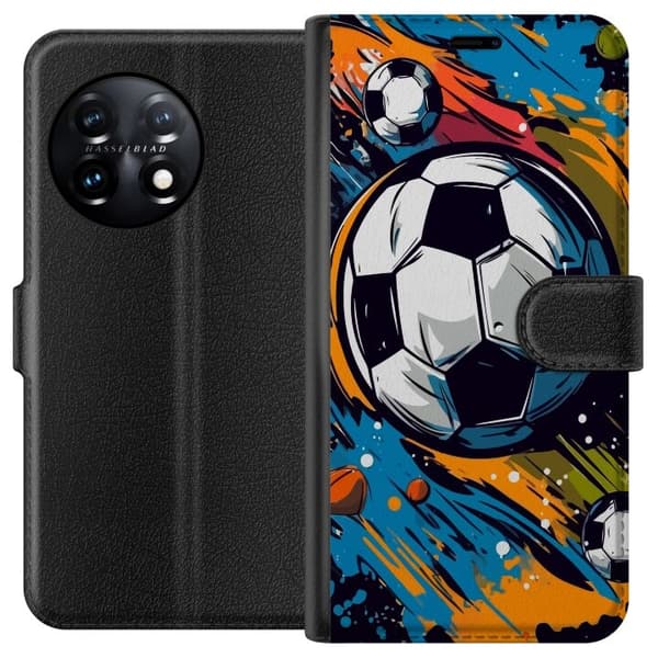 Plånboksfodral till OnePlus 11 med Fotbollar