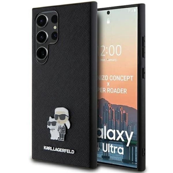 Karl Lagerfeld Galaxy S24 Ultra Mobilskal Saffiano Metal Pin Svart
