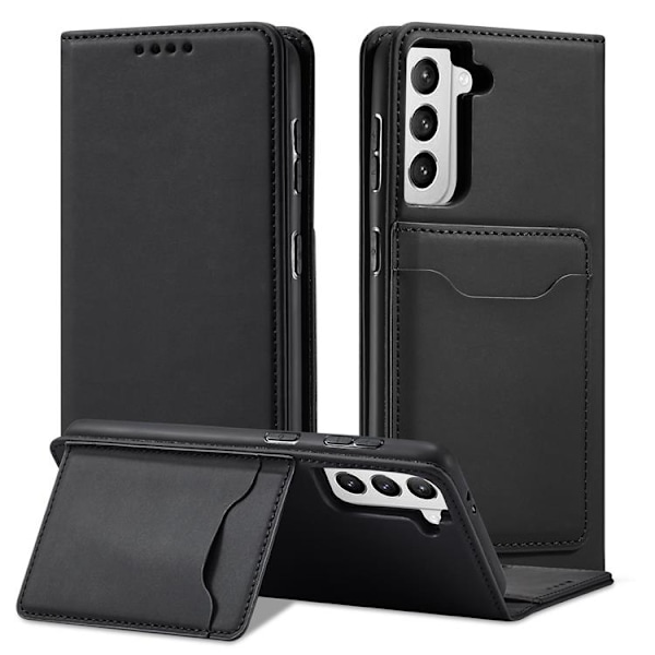 Galaxy S22 Plus Pungetui Magnet Stand - Sort Black
