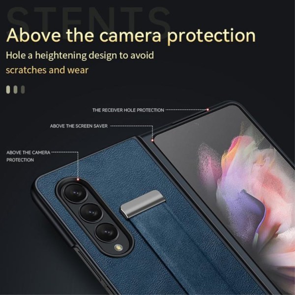 SULADA Galaxy Z Fold 4 Case Kickstand med Armbånd - Sort