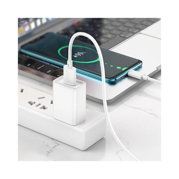 Hoco USB-A Till USB-C Kabel 1m - Vit Svart