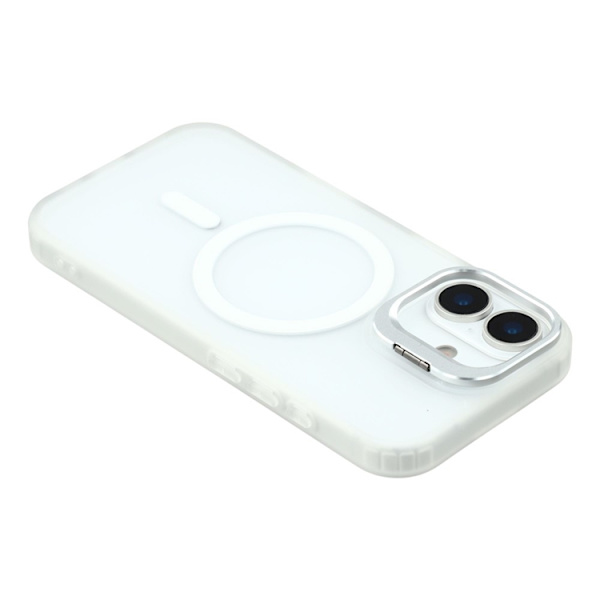Mobilskal till iPhone 17 MagSafe Lins Kickstand - Transparent Vit Vit
