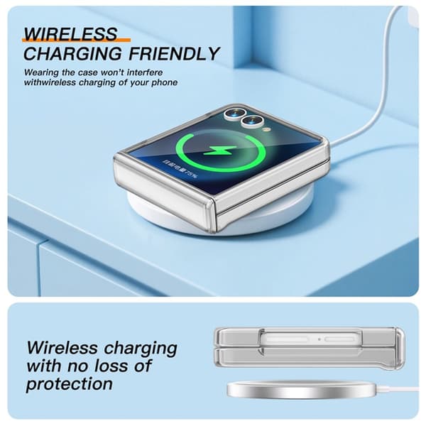 Mobilskal till Galaxy Z Flip7 Hinge Protection - Clear Transparent