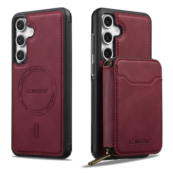 LC.IMEEKE L6 för Samsung Galaxy S23 FE Konstläder Plånboksfodral - Röd