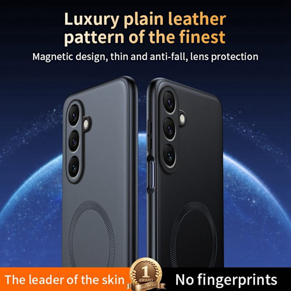 Mobilskal för Samsung Galaxy S26 Magnetiskt Konstläder TPU + PC - Grön