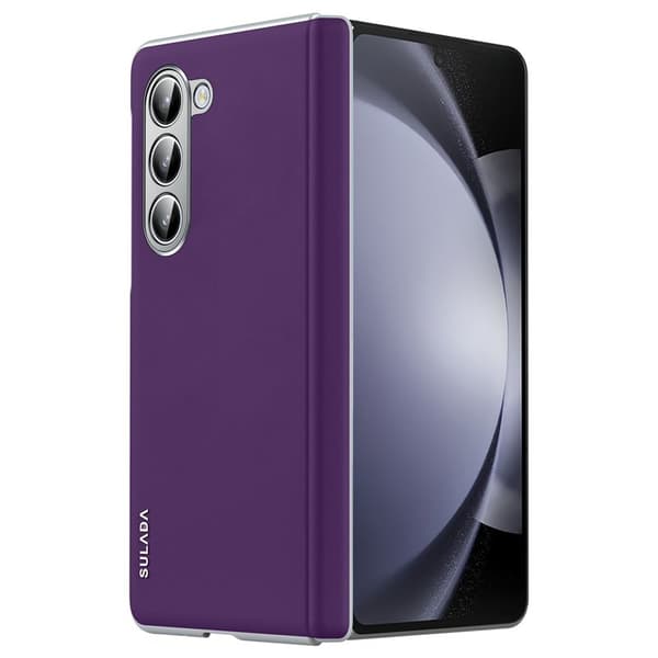 SULADA Mobilskal till Galaxy Z Fold5 5G Läder+PC - Lila