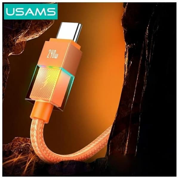 USAMS USB-C til USB-C 240W Kabel 1.2m U93 - Orange Orange