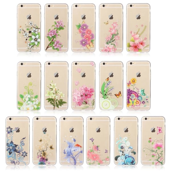 Skal till Apple iPhone 6 / 6S - Gröna Blommor Grön