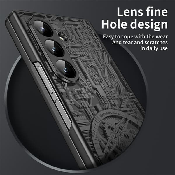 Mobilskal till Galaxy Z Fold7 Mechanical Legend Electroplating - Svart Svart