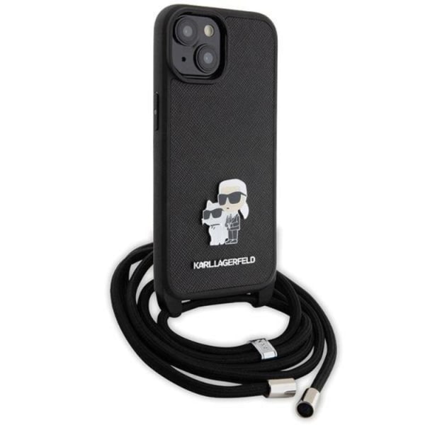 Karl Lagerfeld iPhone 15 Plus halskæde etui Crossbody Saffiano