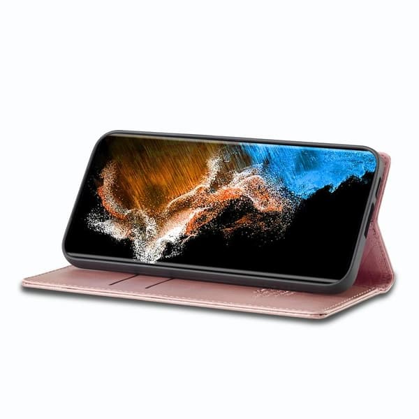 LC.IMEEKE Samsung Galaxy S24+ Plånboksfodral i Konstläder- Roséguld