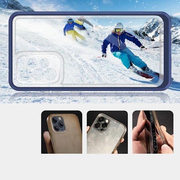 Galaxy A13 5G Skal Clear 3in1 Frame Gel - Blå