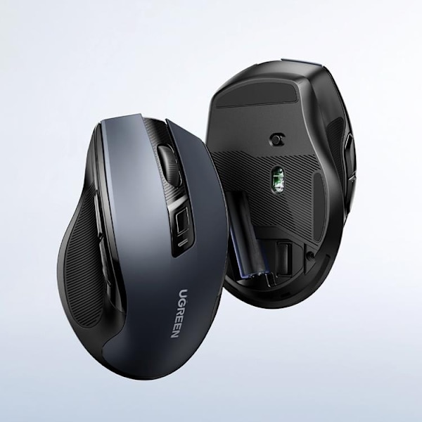 Ugreen Optisk Trådlös Mus USB 2.4GHz/Bluetooth 5.0 - Svart