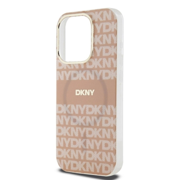 DKNY iPhone 15 Pro Mobilskal Magsafe IML Mono & Stripe - Rosa