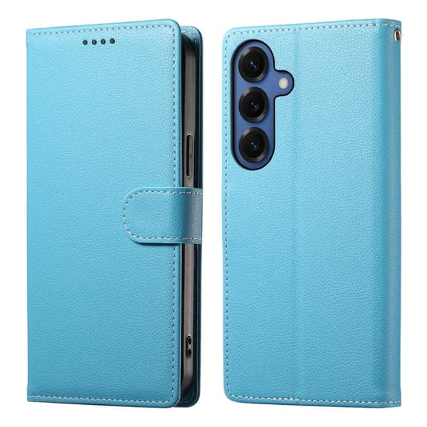Plånboksfodral för Samsung Galaxy S26 Plus Magnetiskt Konstläder - Ljusblå
