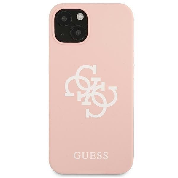 Guess Silicone 4G Logo Cover iPhone 13 mini - Rosa Pink
