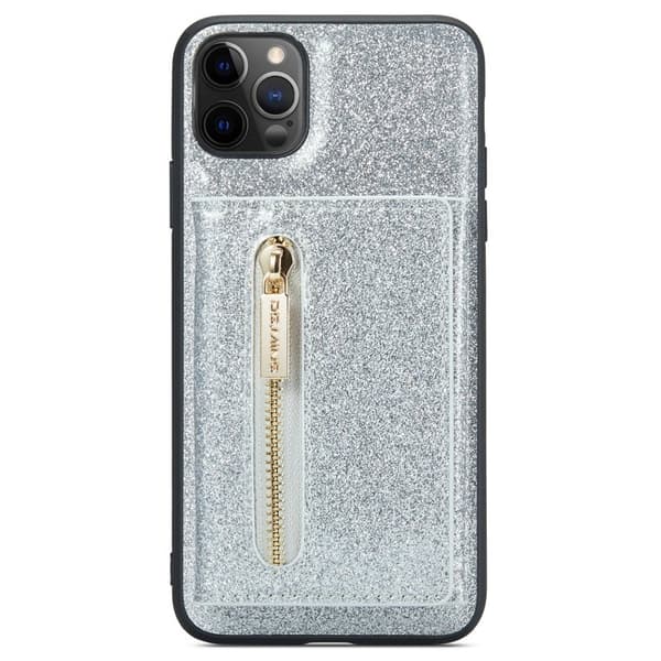 DG.MING M3 Series Mobilskal till iPhone 11 Pro Glitter KonstLäder Silver