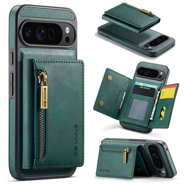 DG.MING M5 Series Mobilskal till Google Pixel 10 Pro XL Konstläder Grön