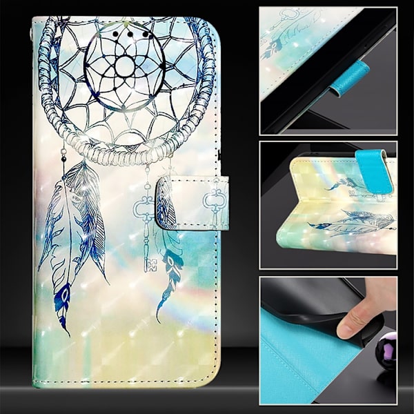 iPhone Air Plånboksfodral Printing Pattern Med Strap Flerfärgad