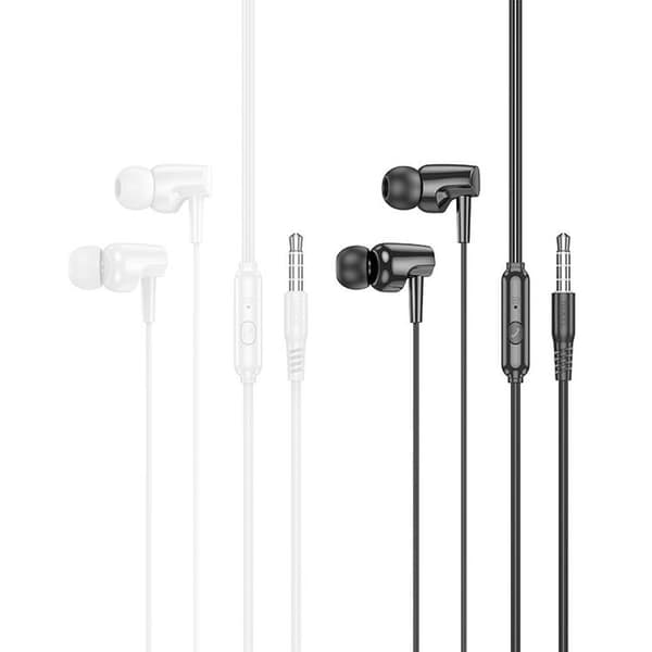 HOCO Trådbundna Hörlurar Jack 3.5 mm Mikrofon M122 - Vit Vit