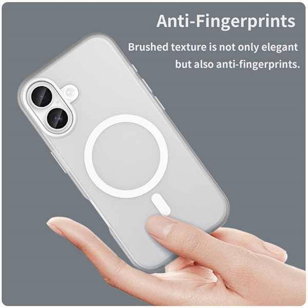 Mobilskal till iPhone 17 MagSafe Slim Matte Translucent - Vit Vit