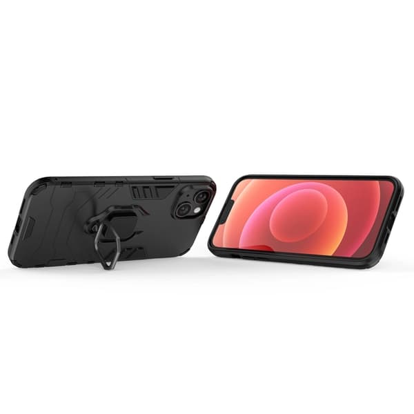 iPhone 14 Plus -puhelimen suojakuori Ring Armor - Musta Black