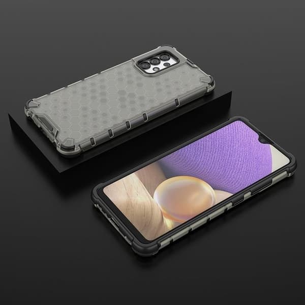 Honeycomb Galaxy A03s Etui Pansret Gelramme - Sort Black