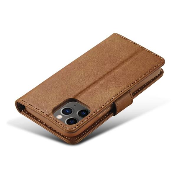 LC.IMEEKE iPhone 12 Pro Max Plånboksfodral i Konstläder - Brun