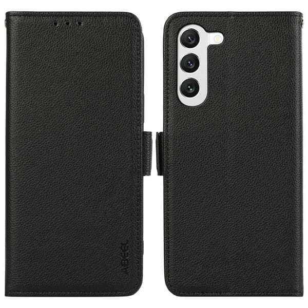ABEEL Samsung Galaxy S23 Plånboksfodral Konstläder RFID-Skydd - Svart