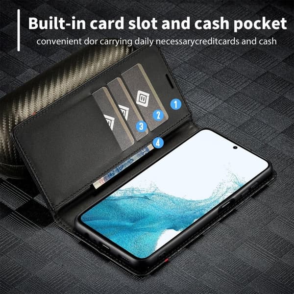 LC.IMEEKE Samsung Galaxy A17 5G Plånboksfodral Konstläder - Vit