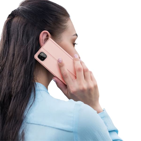 Dux Ducis - Skinpro Plånboksfodral Galaxy A22 5g - Rose Guld Gul