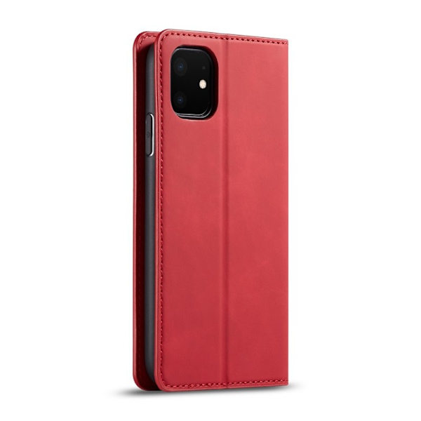 FORWENW iPhone 11 Plånboksfodral Konstläder - Röd