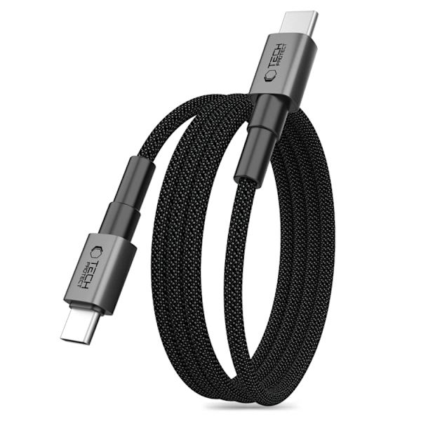 Tech-Protect USB-C til USB-C Kabel 2m 100W - Jerngrå Svart