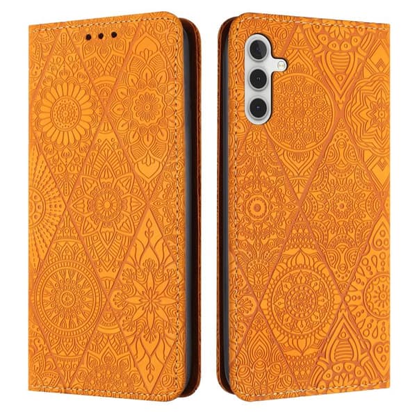 Plånboksfodral för Samsung Galaxy S26 Plus Konstläder Ställ - Gul