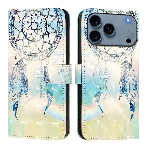 iPhone 17 Pro Plånboksfodral Printing Pattern Med Strap Flerfärgad